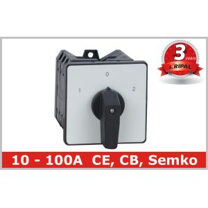 DIN Rail Rear Rotary Selector Switch 100 Amp Manual Transfer Switch