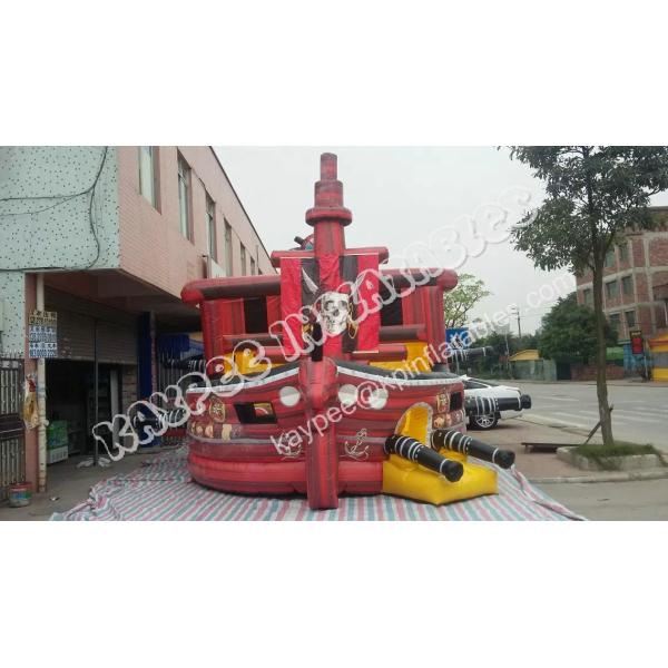 China High quality Inflatable pirate Ship slide, ,Inflatable boat slide,standard slide factory