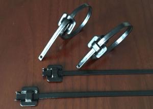 China Eco Friendly Reusable Stainless Steel Cable Ties Polyester Coating 9.5mm Width factory