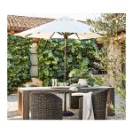 Aluminum Frame Tilt Sun Shade for Garden Restaurant AJUNION 9ft Round Patio