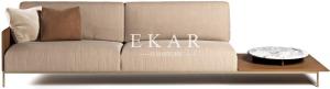 China Stainless Steel Legs Modern Fabric Upholstered Italian Couch Living Room Sofa factory