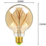 8W Dimmable Vintage Edison Light Bulbs G95 E27 Led Spiral Filament Bulb
