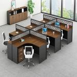 Modern Cubicle Office Furniture Modular Workstation Partition For 4 Clerk