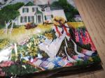 Color Printed Paper Napkin Disposable 30×30cm Retro Idyllic