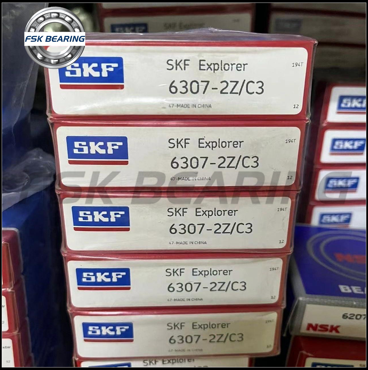 393921E Deep Groove Ball Roller Bearing Outer Ring Arc Surface 1726203-2RS1 For Printing Machine