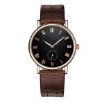 Fashion Stainless Steel Watches with Leather strap / quartz wrist watch for men
