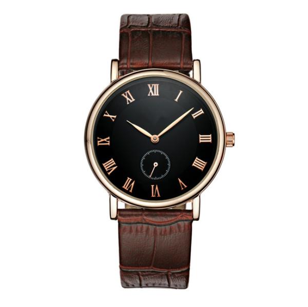 Fashion Stainless Steel Watches with Leather strap / quartz wrist watch for men