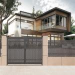 Pretreatment Double Iron Storm Aluminium Fence Gate For Outdoor Living Space