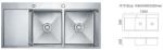 Stainless Steel 304 Plate Kitchen Sink Customized Size Double Drainer Sink