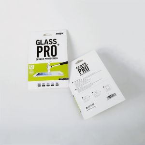 Custom Mobile Phone Tempered Screen Protector Film Paper Packaging Box Matte