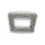 Rhinestone Ladies Crystal Shoes Decoration Accessories Silver Col