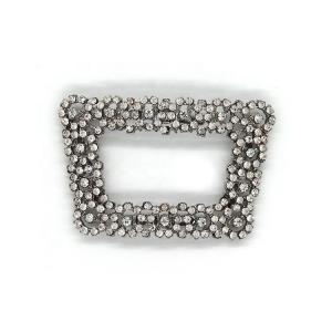 China Rhinestone Ladies Crystal Shoes Decoration Accessories Silver Col factory
