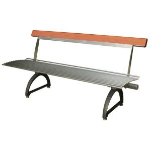 China Modern Outdoor Stainless Steel Garden Bench With Cast Iron Legs factory