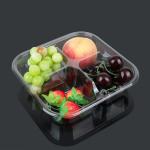 Fruit Packaging 5cm Disposable Plastic Food Box With Divider
