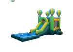 Balloon Theme Inflatable Castle Air Bouncer House With Slide Customized