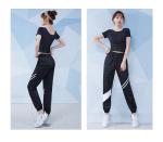 Richee Black Training Womens Workout Joggers 180g Splice On Calf