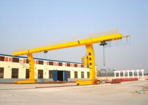China Container Single Beam Gantry Crane 10 Ton L Shape For Workstation Yello Blue factory