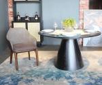 Living Room Faux Leather Dining Chairs Upholstered Dining Arm Chair With Wood