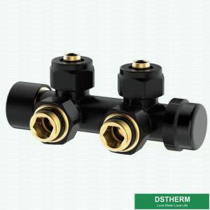China Shinning Black Color Heavier H Type Thermostatic Temperature Straight Brass TRV factory