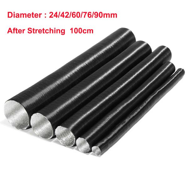 60mm 76mm 90mm Flexible Warm Air Duct Intake Outlet Exhaust Stretch Corrugated