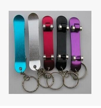 New creative gift product metal Skate chute board bottle opener keychain