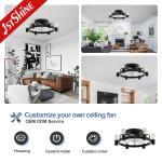 Bedroom Industrial Easy To Install Flush Mount Ceiling Fan With Light