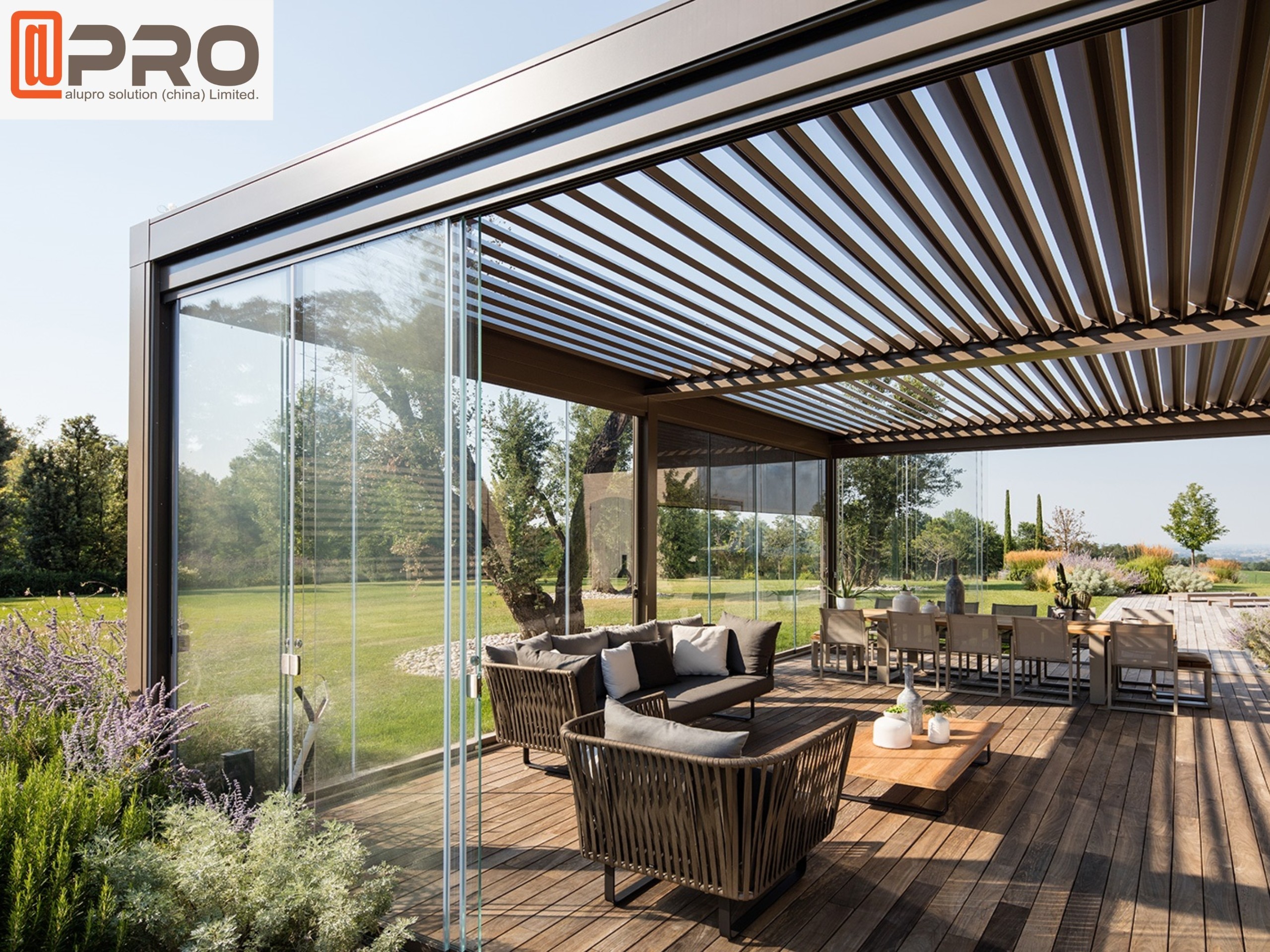Black Modern Aluminum Pergola 16X12 Pool Cedar Waterproof Outdoor Bioclima Connecteur