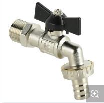 China Custom Brass Bibcock Nickel Plated Washing Machine Bibcock valve factory