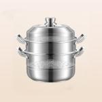 Custom Kitchen Cookware 3 layer Food Steamer Cooker Steamer Pot 304 Stainless