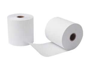 China 35mmx25mm 40mm ID 80gsm Label Printer Paper Rolls factory