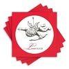 China Love Sucks Beverage Personalized Party Napkins Red / White Color 5.5' X 5.5' factory