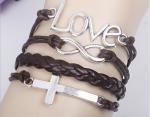 Multi strands “redeeming love” braided leather bracelets