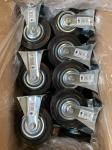 Black / Blue / Green Rubber Swivel / Fixed / Brake Casters For Indoor / Outdoor