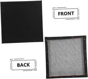 China Black Stretched Canvas Board 100% Cotton Heavy Weight for Gesso Acrylic Oil Painting factory