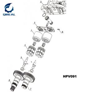 China Construction Machinery Parts HPV091 Hydraulic Piston Pump Repair Parts For Hitachi EX120-2 Excavator factory