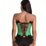 Green Sexy 3XL Bustier And Corset Lace Up Corset Waist Trainer