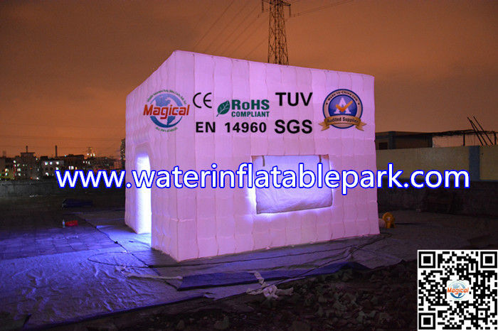 Attractive Rent Wedding Tent Lighting LED Structure / Inflatable Cube Tent