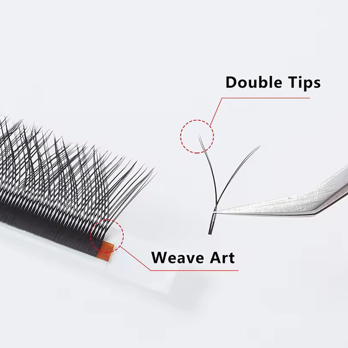 Premium Silky Volume Classic False Eyelashes Extensions 8-14mm CC/D/DD Curl Black Matte Individual Silk Lashes 12 Rows