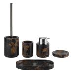 Athens Gold Flower Marble Bathroom Accessories Sets With Chrome Parts