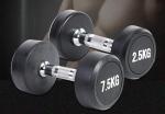Rubber Round dumbbells, round rubber dumbbells, body solid round rubber