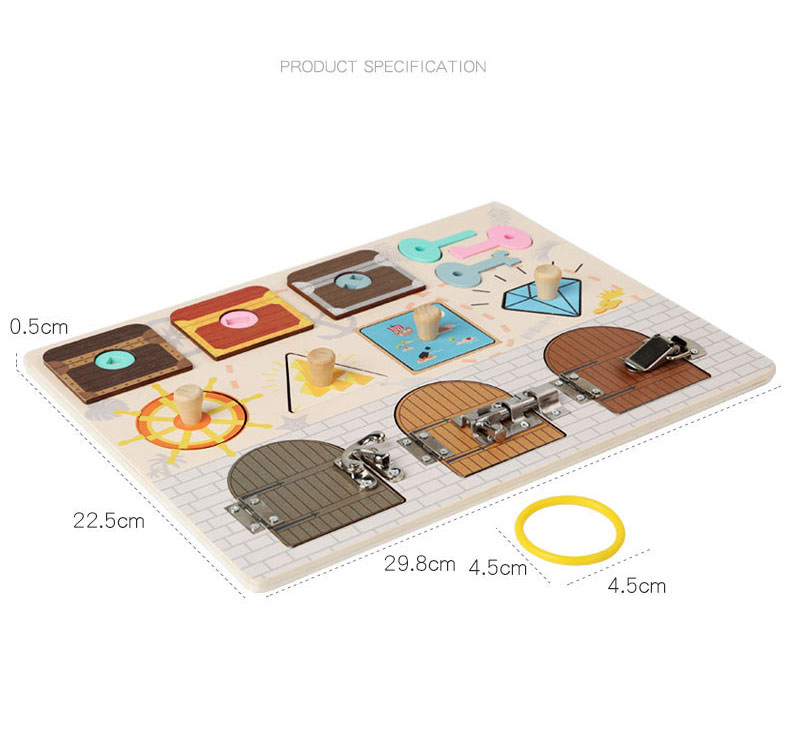 Montessori Lock Opening Busy Board Fine Movement Hand Eye Coordination for Children