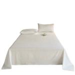 Grade A 100% Cotton White King Size Bedding Set Plaid Flat Sheet For Bed Bed