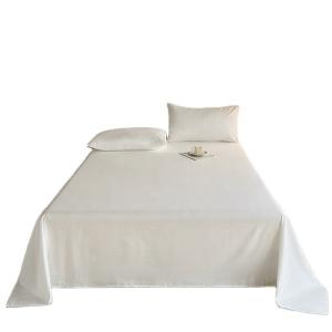 China Grade A 100% Cotton White King Size Bedding Set Plaid Flat Sheet For Bed Bed Sheet Set factory