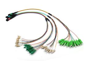China LSZH G657A OM3 OM4 MPO Fiber Optic Patch Cord FTTH Trunk Cable factory