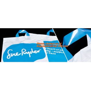 Frosted Die Cut Handle Take Out Bag for Bread Packing,reinforce die cut handle