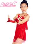 Spandex Blue Red Grape Latin Dance Recital Costumes With Fingerless Gloves