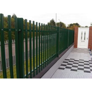 Triple Point Garden Galvanized Palisade Fencing W Pale 65mm