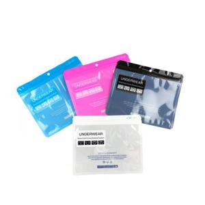 China custom printed silk stockings plastic zipper underwear packaging bag factory