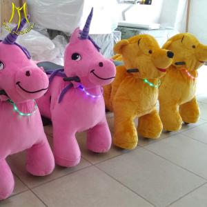China Hansel amusement park kids electric mountable plush motorized animal factory