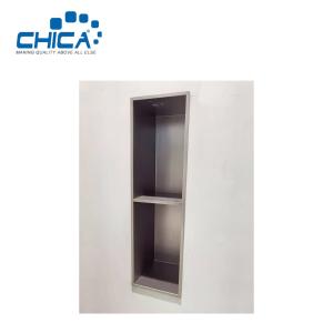 China Double Lattice Stainless Steel Rectangular Storage Cabinet For Bathroom Simple Style Storage Rack For Office factory